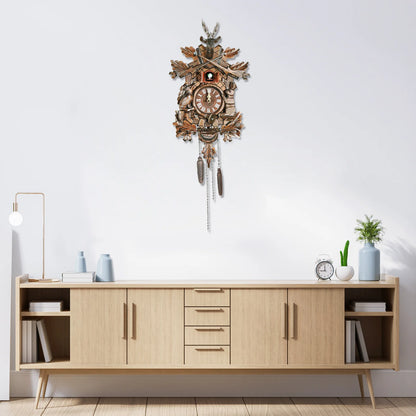 Forest Nordic Style Retro Cuckoo Wall Clock Wall Clock Cuckoo Wall Clock Wooden Hanging Wall Clock Bird Clock tea room parlor
