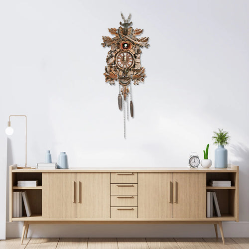Forest Nordic Style Retro Cuckoo Wall Clock Wall Clock Cuckoo Wall Clock Wooden Hanging Wall Clock Bird Clock tea room parlor